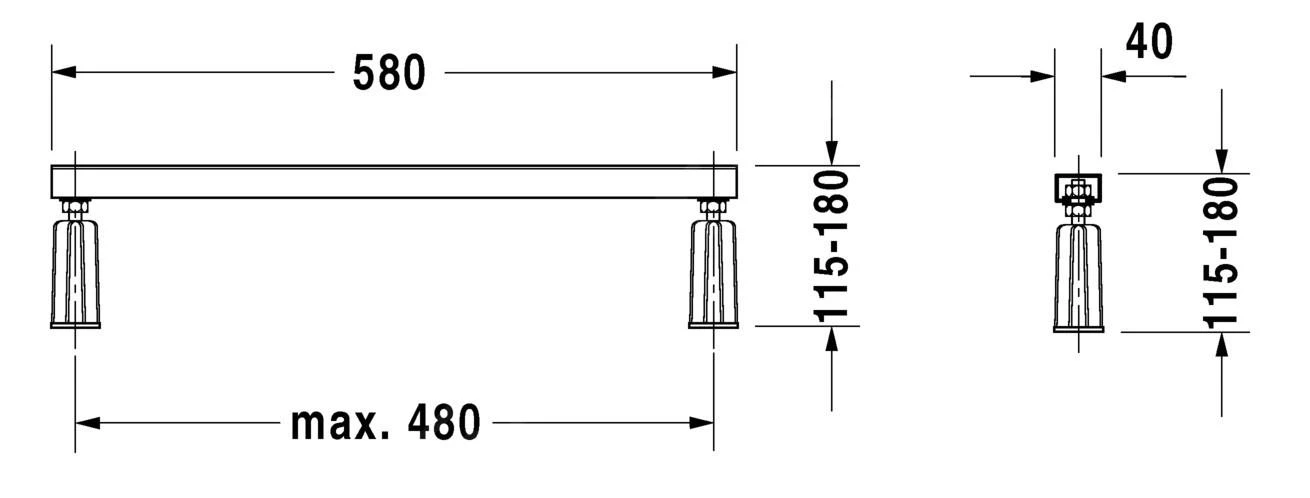Duravit Toebehoren - Potenset Voor D-Code Baden En Douchebakken, Met Lengte > 1000 Mm 790127000000000 4 Duravit Toebehoren - Potenset Voor D-Code Baden En Douchebakken, Met Lengte > 1000 Mm 790127000000000 - Afbeelding 2