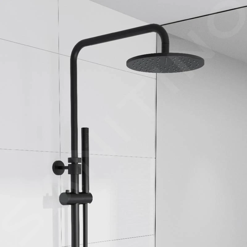 Steinberg 100 - Doucheset Met Thermostaat, Diameter 200 Mm, Mat Zwart 100 2721 S 6 Steinberg 100 - Doucheset Met Thermostaat, Diameter 200 Mm, Mat Zwart 100 2721 S - Afbeelding 4
