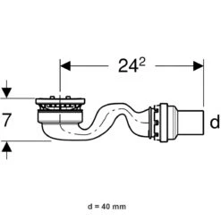 Alternative view of Geberit Sestra - Afvoerset Voor Douchebakken, Waterslothoogte 30 Mm 550.019.00.1
