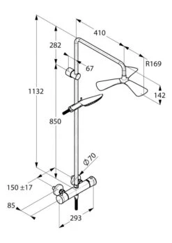 Alternative view of Kludi Fizz - Doucheset Dual Shower System, Met Thermostaat, Chroom 6709505-00