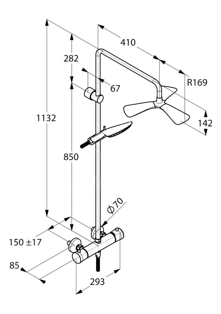 Kludi Fizz - Doucheset Dual Shower System, Met Thermostaat, Chroom 6709505-00 4 Kludi Fizz - Doucheset Dual Shower System, Met Thermostaat, Chroom 6709505-00 - Afbeelding 2