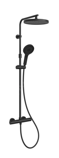 Kielle Aura - Doucheset Met Thermostaat, 260 Mm, 3jet, Mat Zwart 20602014