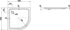 Alternative view of Laufen Platina - Douchebak Met Geluiddempende Pads, 1000x1000 Mm, Wit H2150190000401