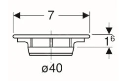Alternative view of Geberit Toebehoren - Afbouwdeel Voor Doucheafvoer D52, Mat Chroom 150.241.46.1