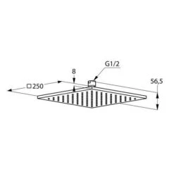 Kludi A-Qa - Hoofddouche 250x250 Mm, Chroom 6442505-00 -Grohe Winkel f77a75e4cd7b3f18ea30c38e