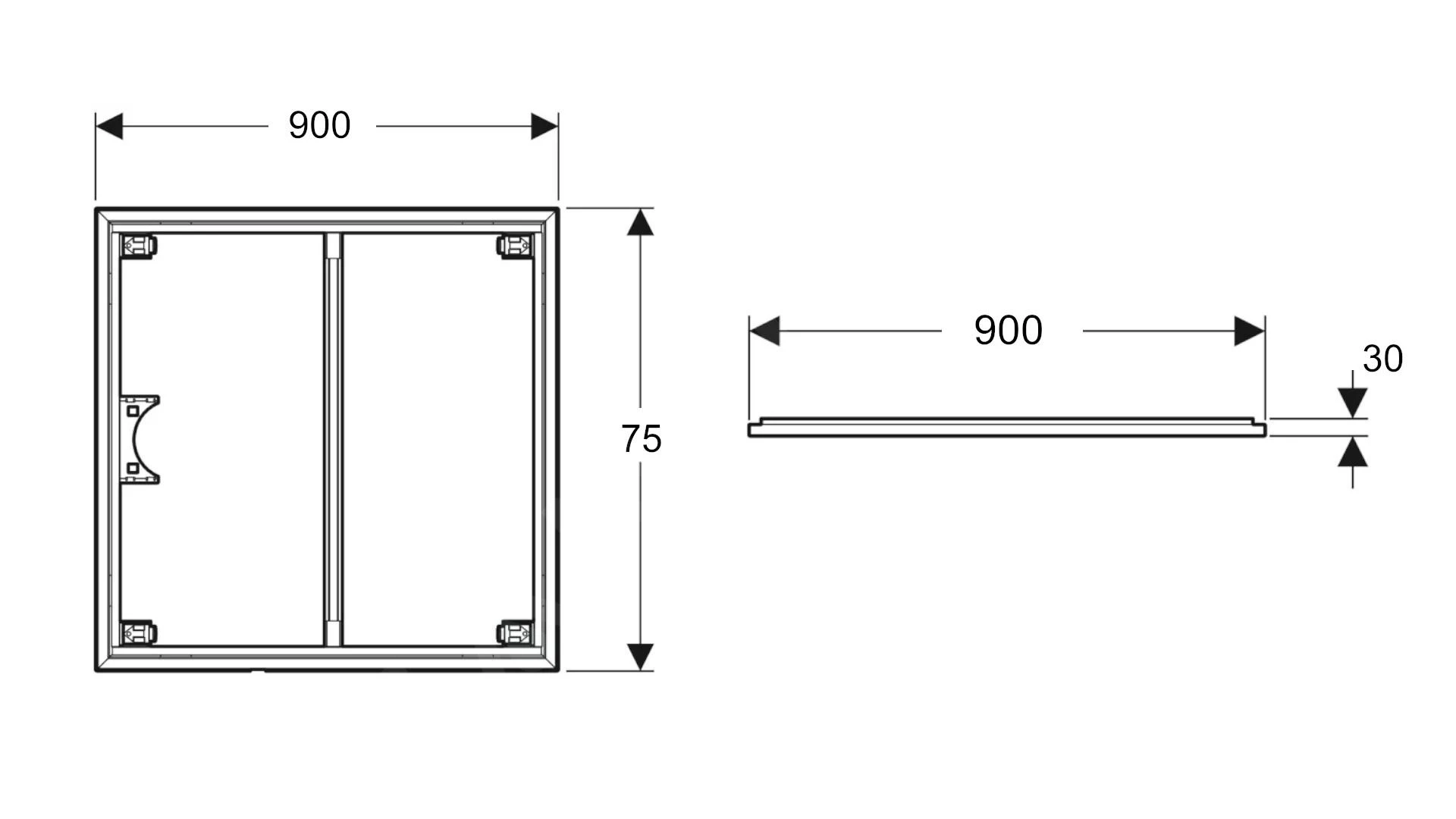 Geberit Setaplano - Installatieframe Voor Setaplano Douchebak 154.492.00.1 4 Geberit Setaplano - Installatieframe Voor Setaplano Douchebak 154.492.00.1 - Afbeelding 2