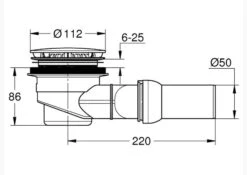 Alternative view of Grohe Afvoergarnituren - Afvoergarnituur Voor Douchebak, Horizontale Afvoer, Chroom 49534000