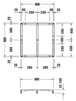 Alternative view of Duravit Toebehoren - Potenset 800x800 Mm 791373000000000