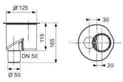 Alternative view of Tece Toebehoren - Sifon Voor Verticale Douchegoot, Afvoer DN50 650003