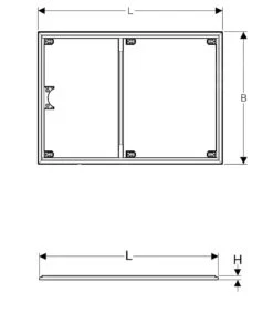 Alternative view of Geberit Setaplano - Installatieframe Voor Douchebakken, 800x1400 Mm, Voor 6 Steunpoten 154.466.00.1