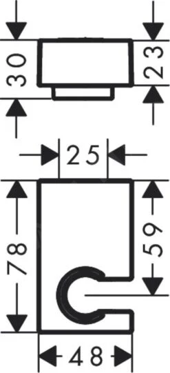 Alternative view of Hansgrohe Houders - Wand Douchehouder Porter E, Gepolijst Goud 28387990